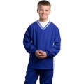 YST62 Sport-Tek® Youth Tipped V-Neck Raglan Wind Shirt